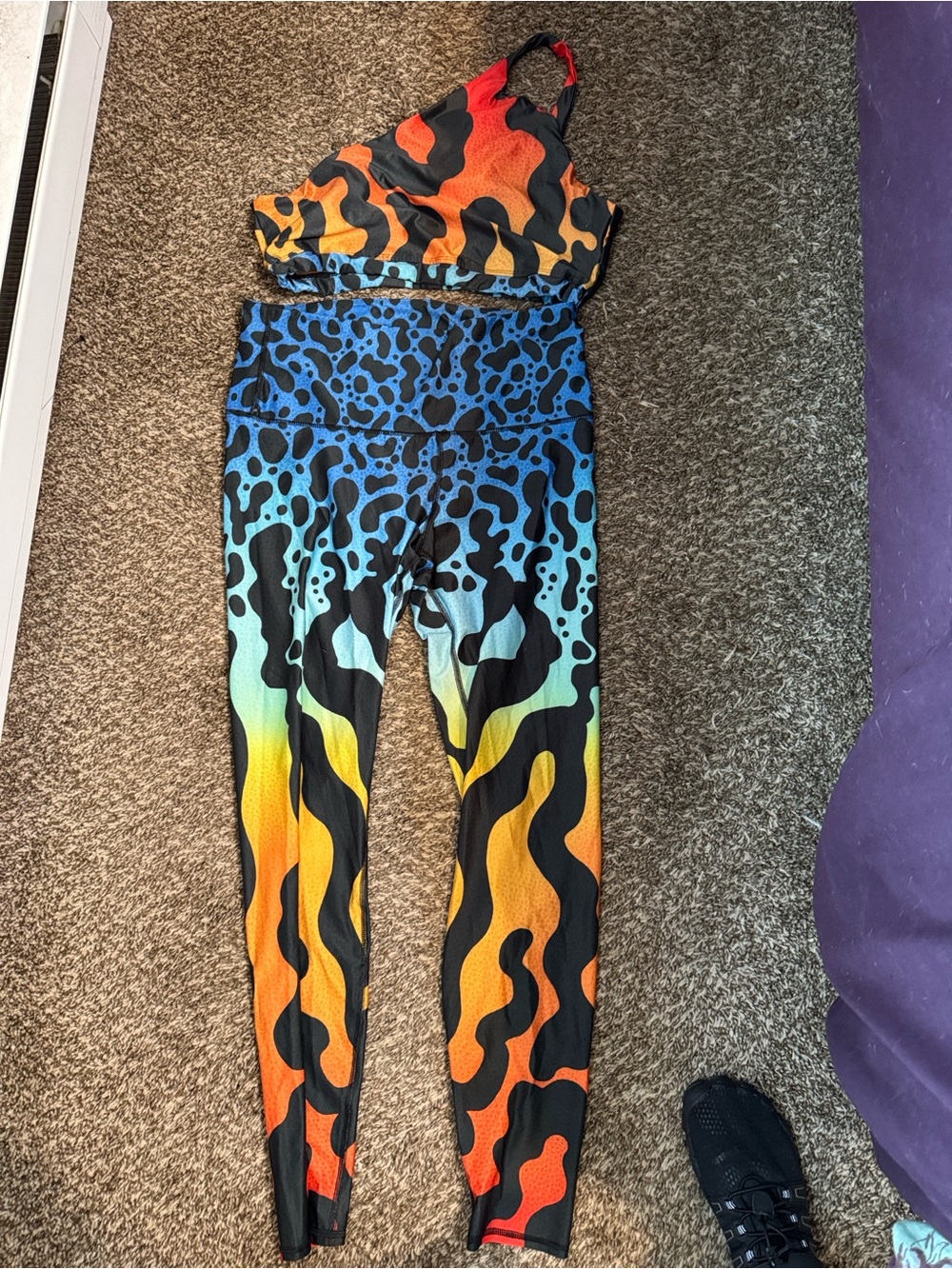 Vibrant Ombre Animal-Print Leggings - Multicolor